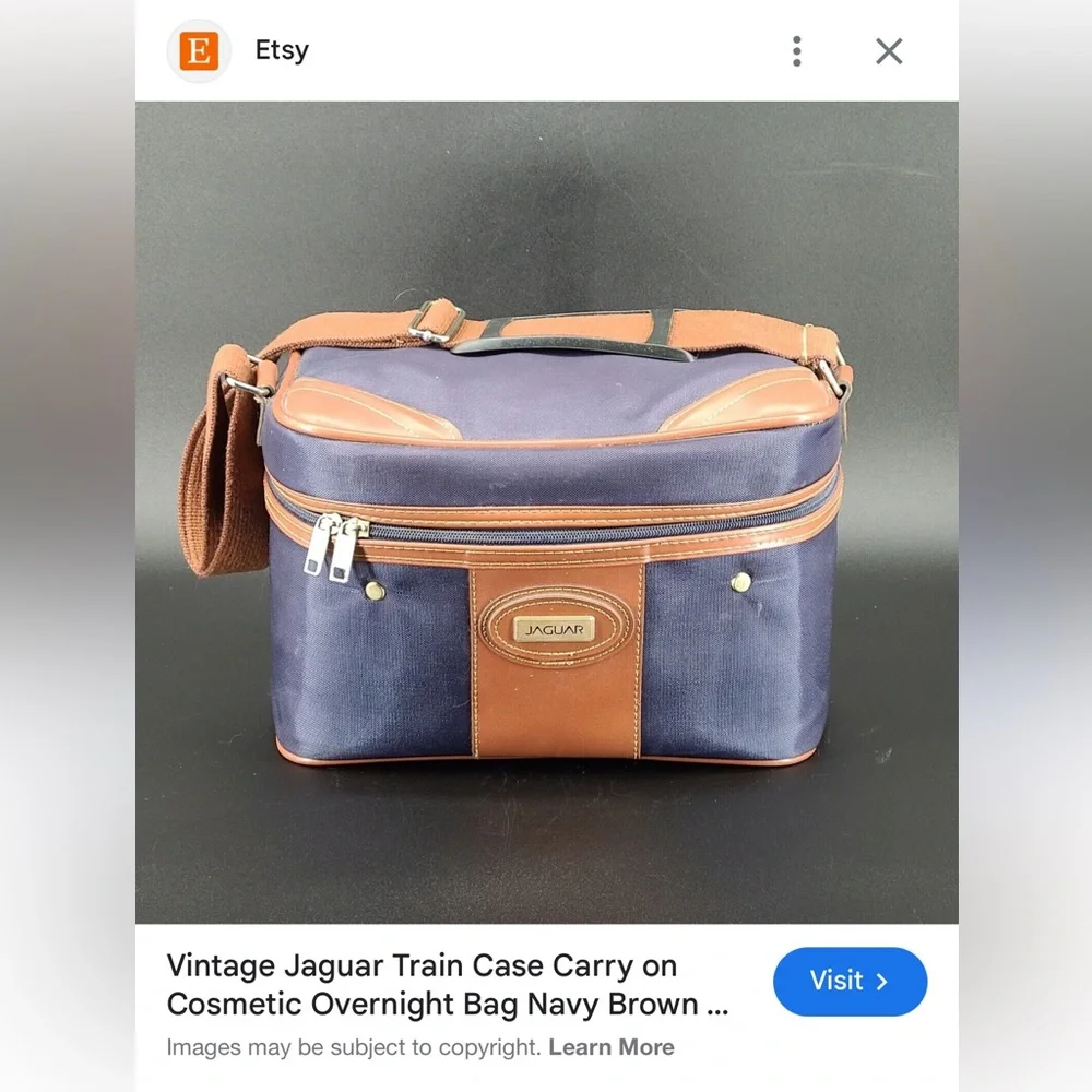 Vintage Jaguar train or makeup case.